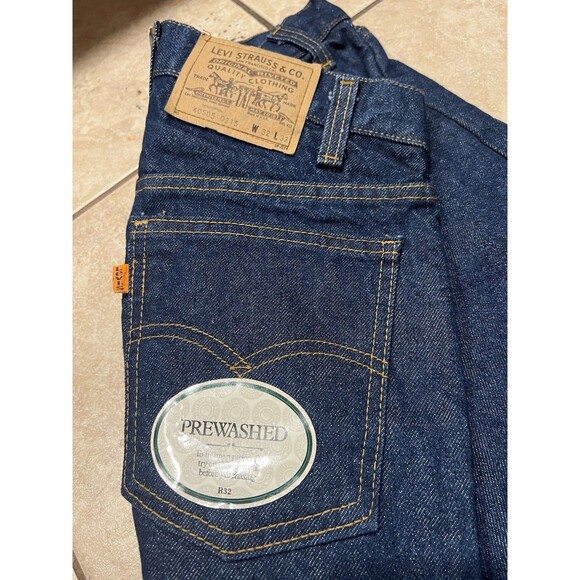 Vintage Levis Jeans Men 32x32 Fits 30W 505 Orange Tab Denim USA Made NOS 80s - Picture 1 of 12